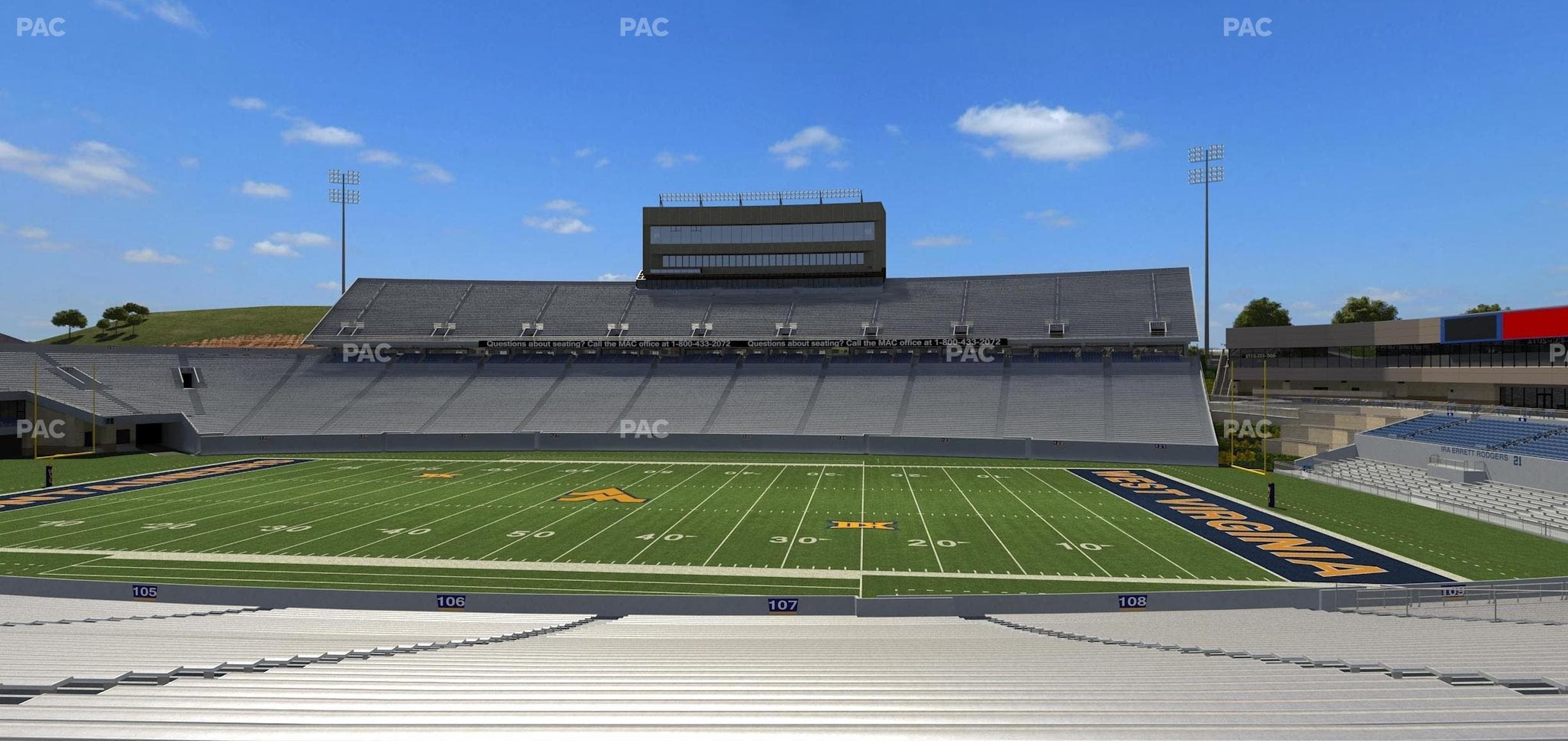 Mountaineer Field at Milan Puskar Stadium - Section 107 Seat View
