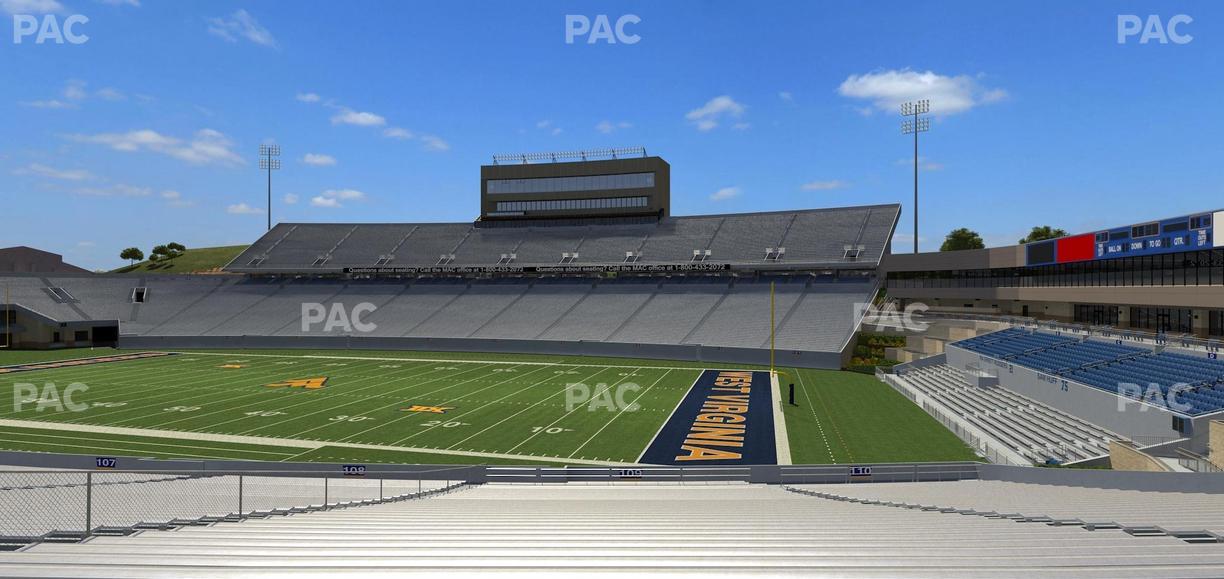 Mountaineer Field at Milan Puskar Stadium - Section 109 Seat View
