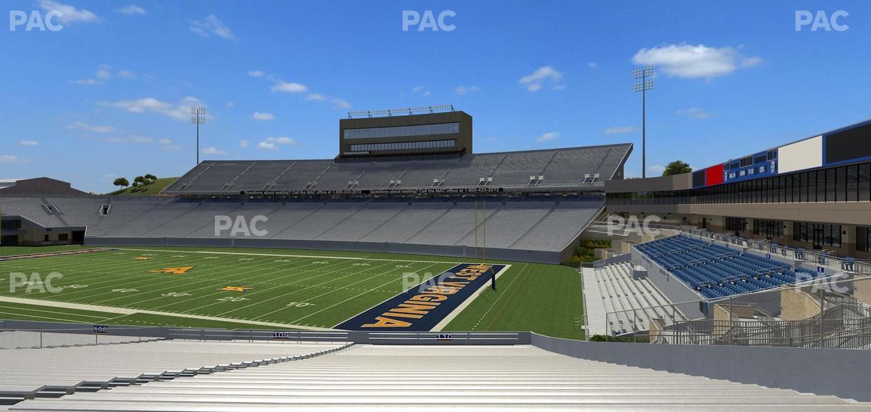 Mountaineer Field at Milan Puskar Stadium - Section 110 Seat View