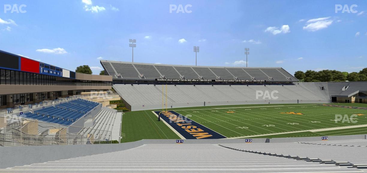 Mountaineer Field at Milan Puskar Stadium - Section 121 Seat View