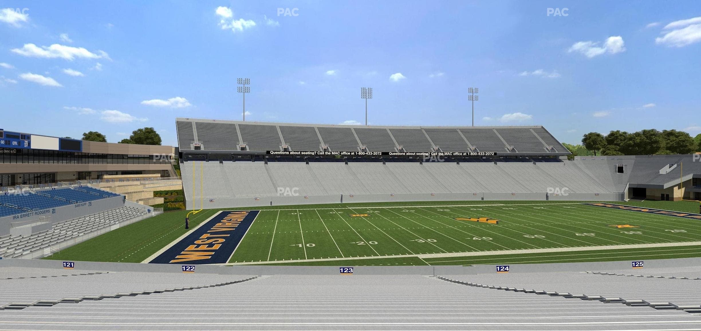 Mountaineer Field at Milan Puskar Stadium - Section 123 Seat View