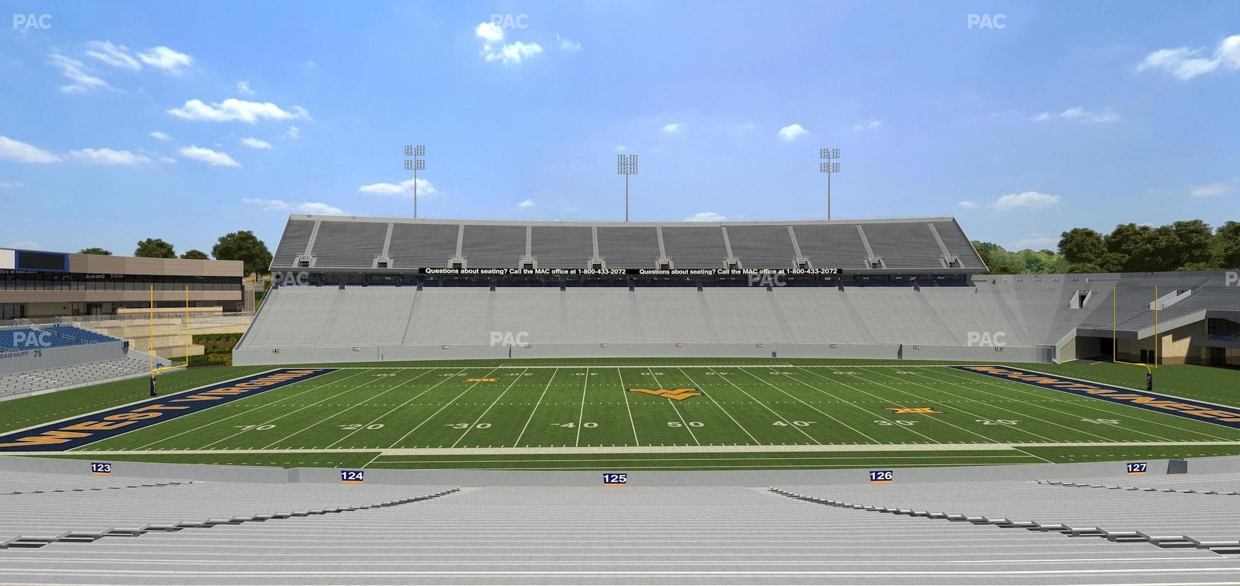 Mountaineer Field at Milan Puskar Stadium - Section 125 Seat View