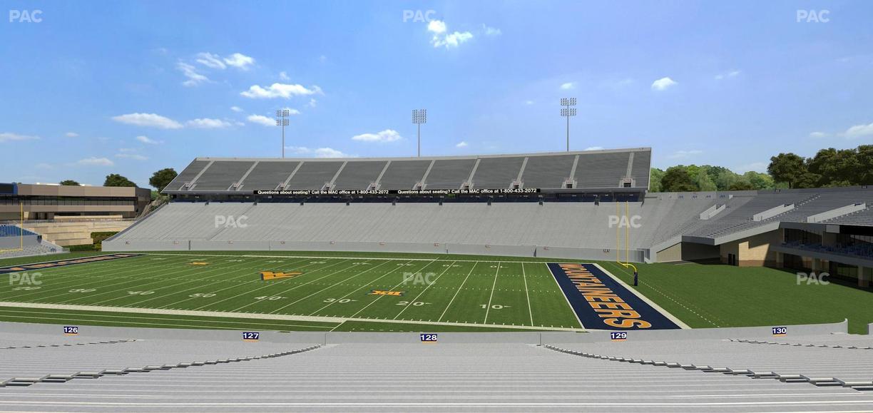 Mountaineer Field at Milan Puskar Stadium - Section 128 Seat View