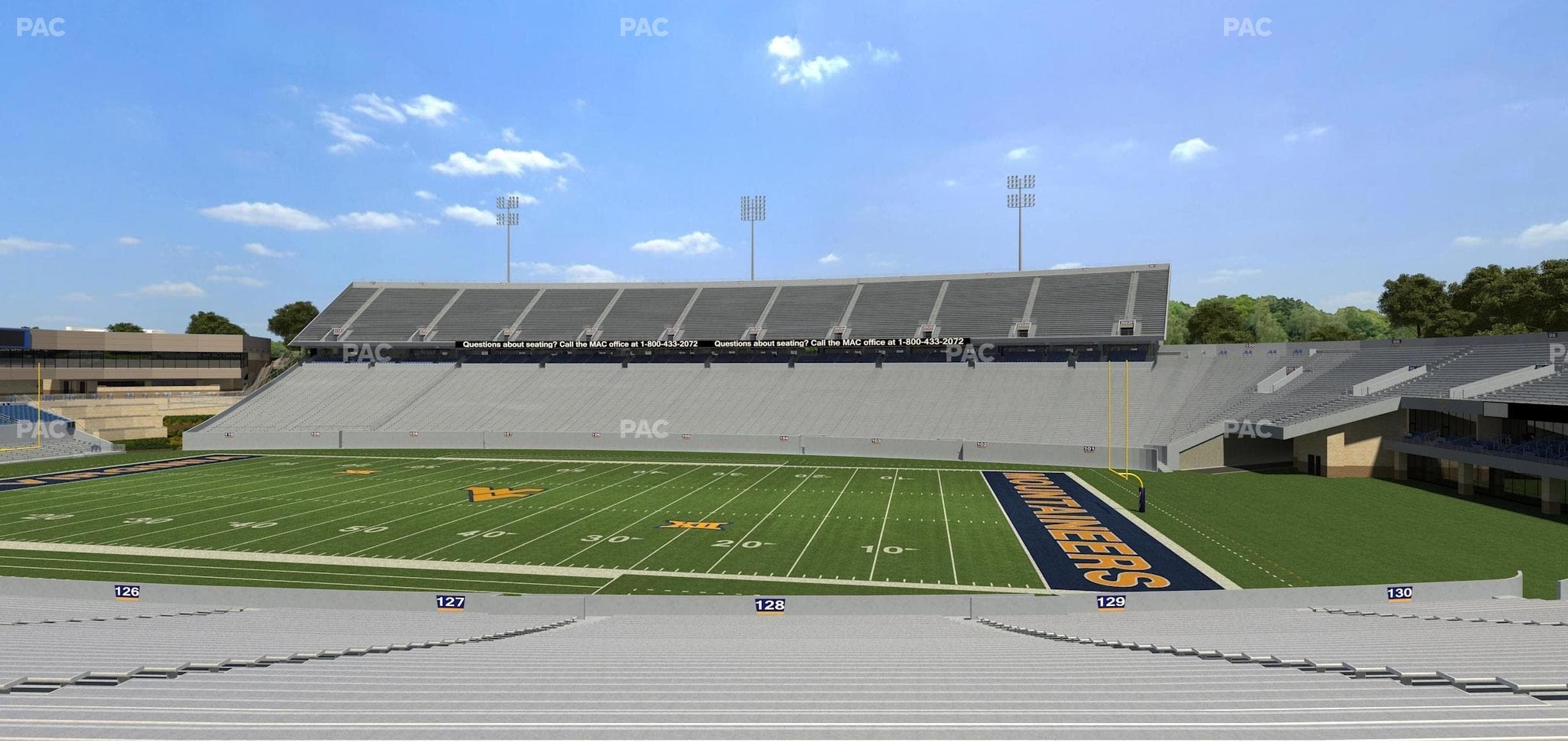 Mountaineer Field at Milan Puskar Stadium - Section 128 Seat View