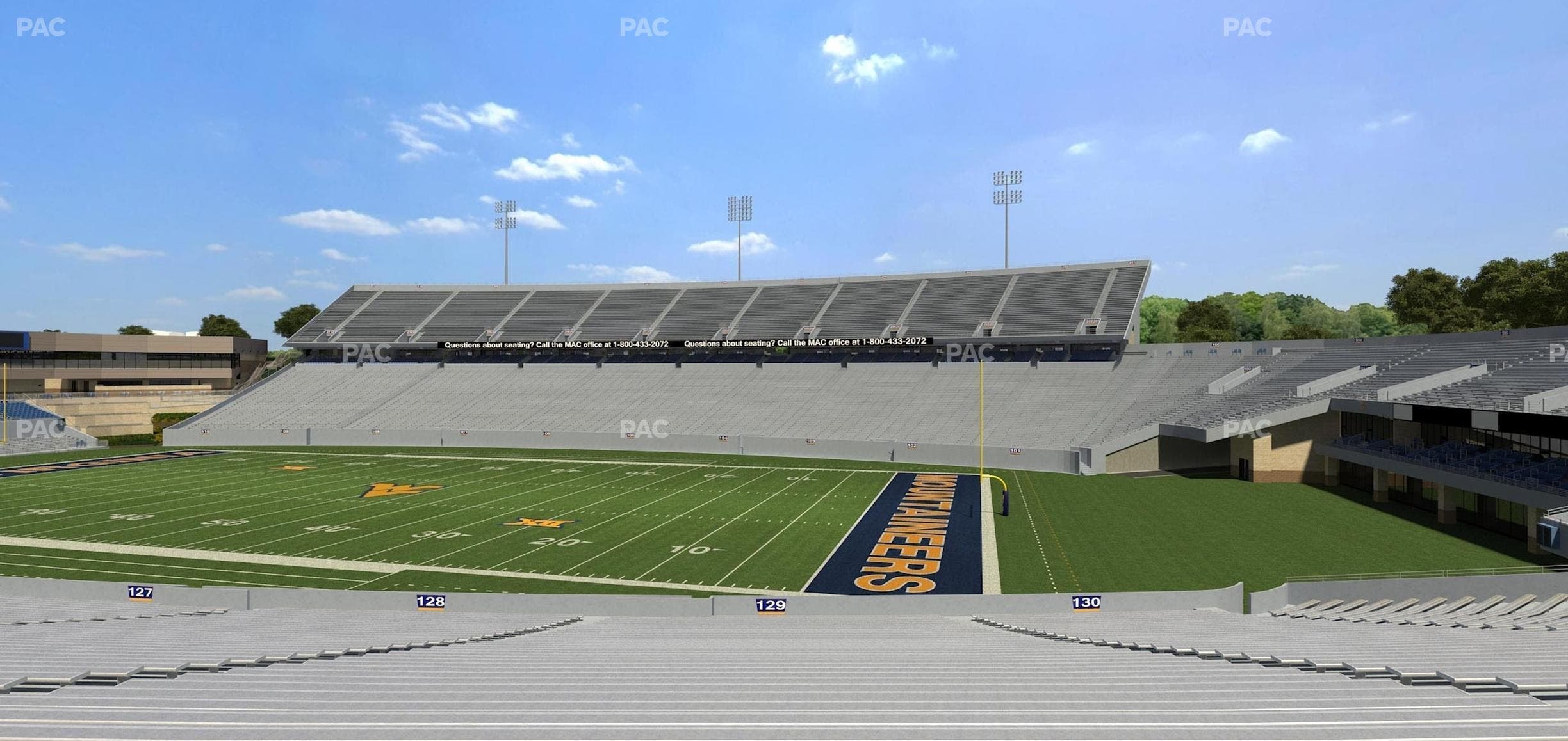 Mountaineer Field at Milan Puskar Stadium - Section 129 Seat View