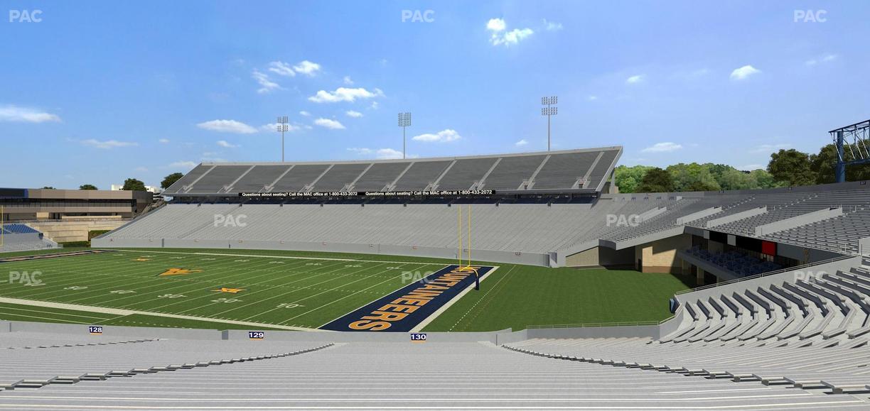 Mountaineer Field at Milan Puskar Stadium - Section 130 Seat View