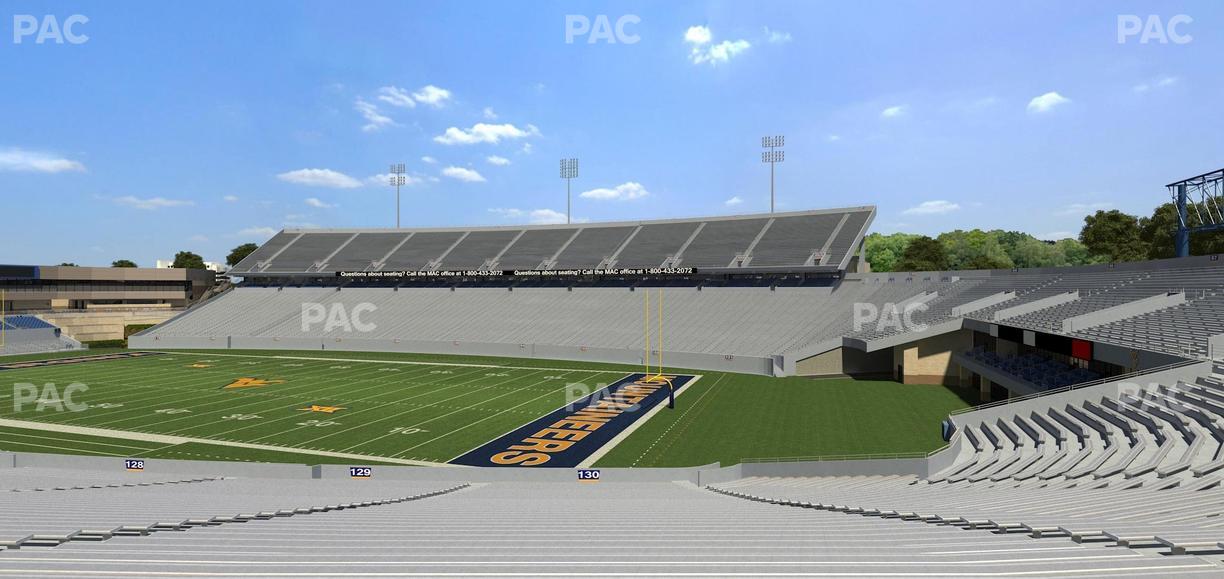 Mountaineer Field at Milan Puskar Stadium - Section 130 Seat View