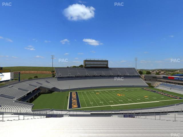 Mountaineer Field at Milan Puskar Stadium - Section 203 Seat View