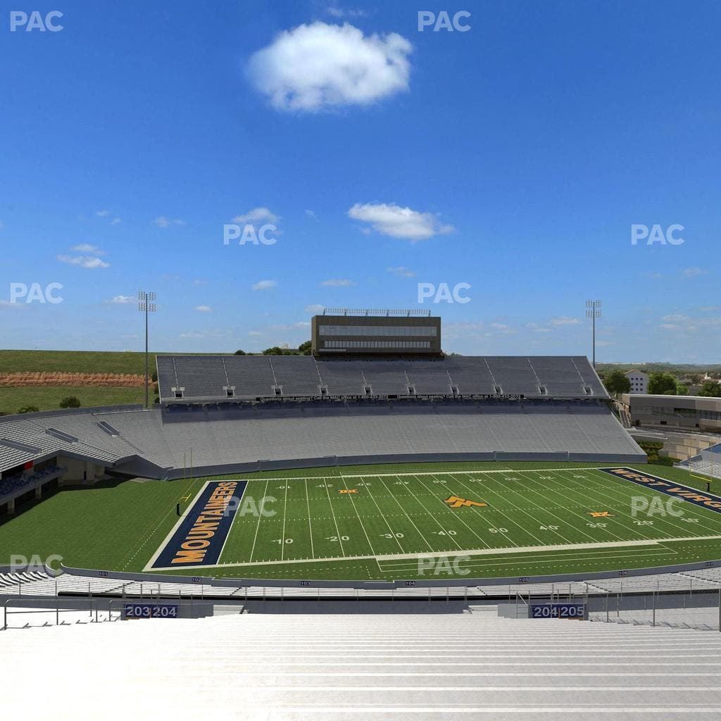 Mountaineer Field at Milan Puskar Stadium - Section 204 Seat View