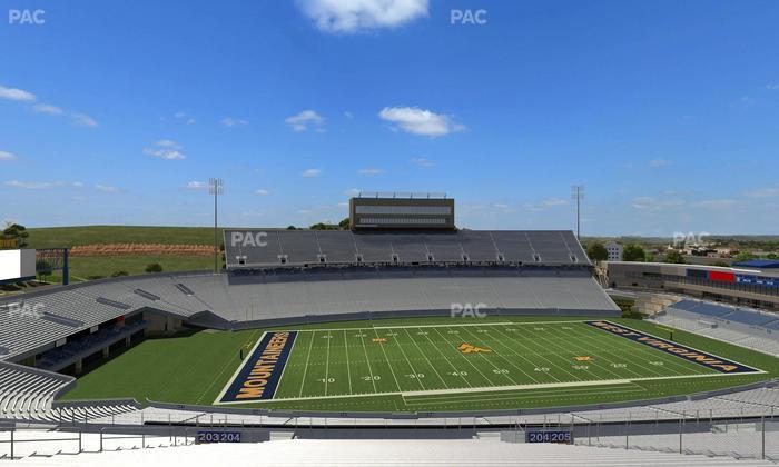 Mountaineer Field at Milan Puskar Stadium - Section 204 Seat View