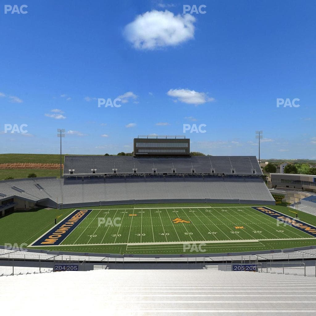 Mountaineer Field at Milan Puskar Stadium - Section 205 Seat View