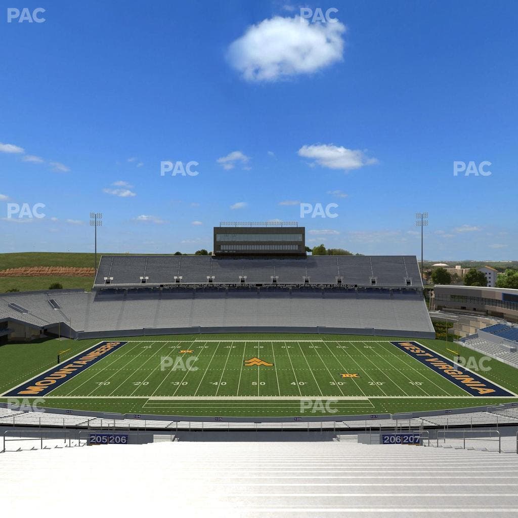 Mountaineer Field at Milan Puskar Stadium - Section 206 Seat View