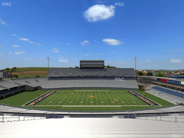 Mountaineer Field at Milan Puskar Stadium - Section 206 Seat View