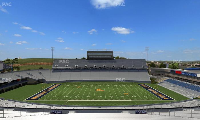 Mountaineer Field at Milan Puskar Stadium - Section 206 Seat View