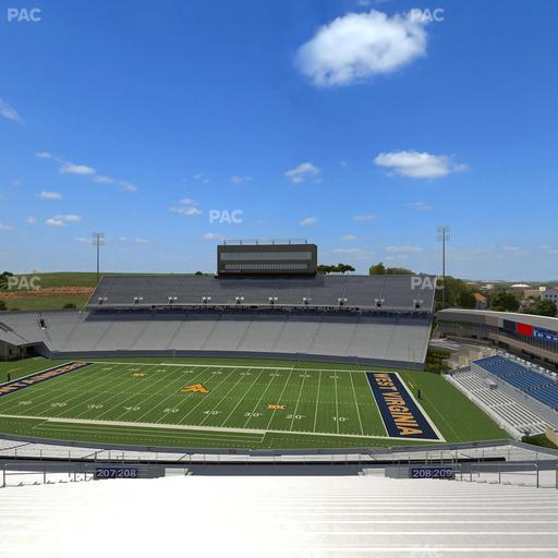 Mountaineer Field at Milan Puskar Stadium - Section 208 Seat View