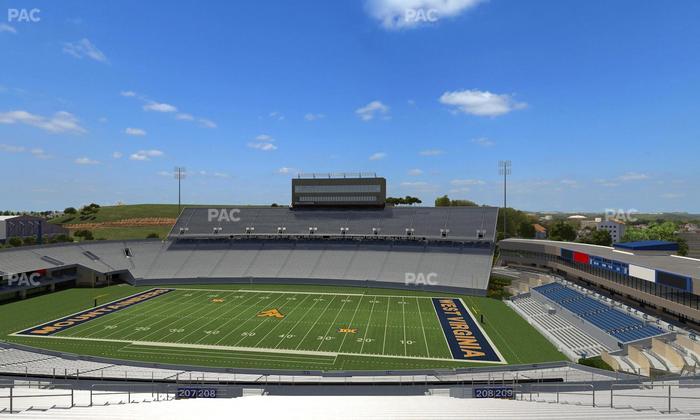 Mountaineer Field at Milan Puskar Stadium - Section 208 Seat View