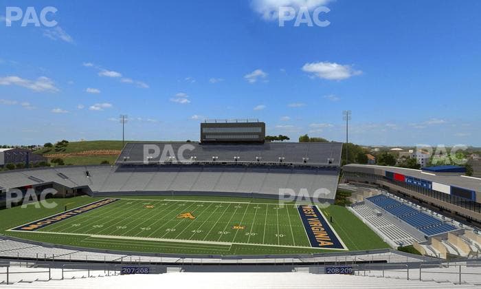 Mountaineer Field at Milan Puskar Stadium - Section 208 Seat View