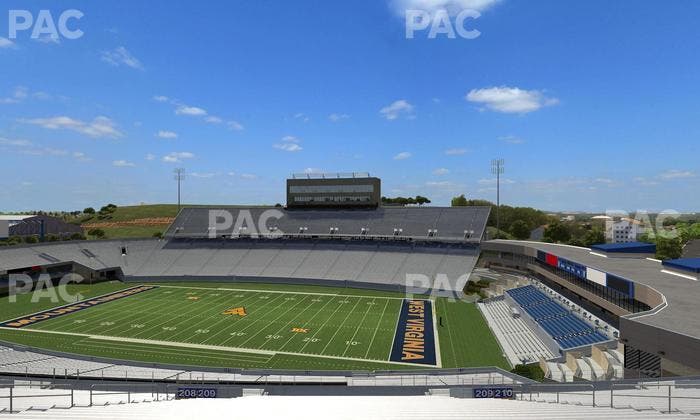 Mountaineer Field at Milan Puskar Stadium - Section 209 Seat View