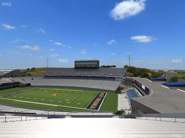 Mountaineer Field at Milan Puskar Stadium - Section 210 Seat View