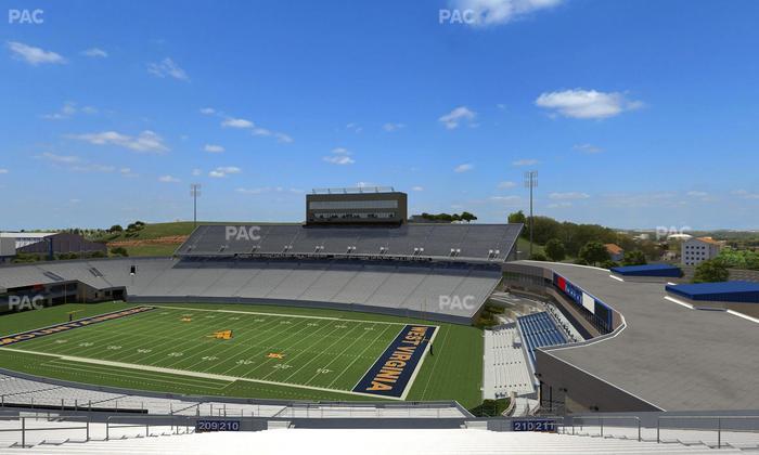 Mountaineer Field at Milan Puskar Stadium - Section 210 Seat View