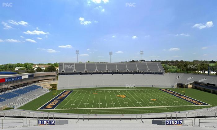 Mountaineer Field at Milan Puskar Stadium - Section 216 Seat View