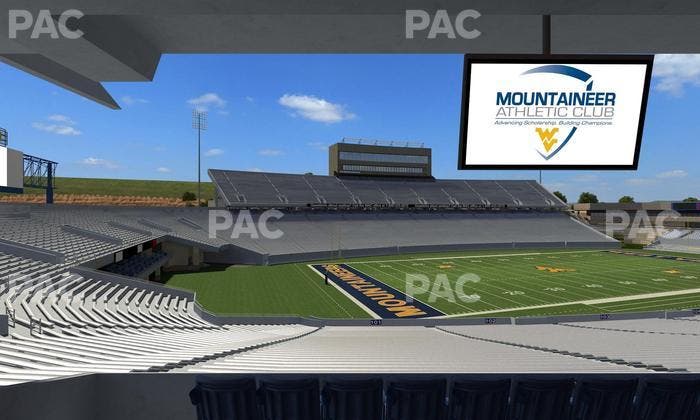 Mountaineer Field at Milan Puskar Stadium - Section Field Box 1 Seat View