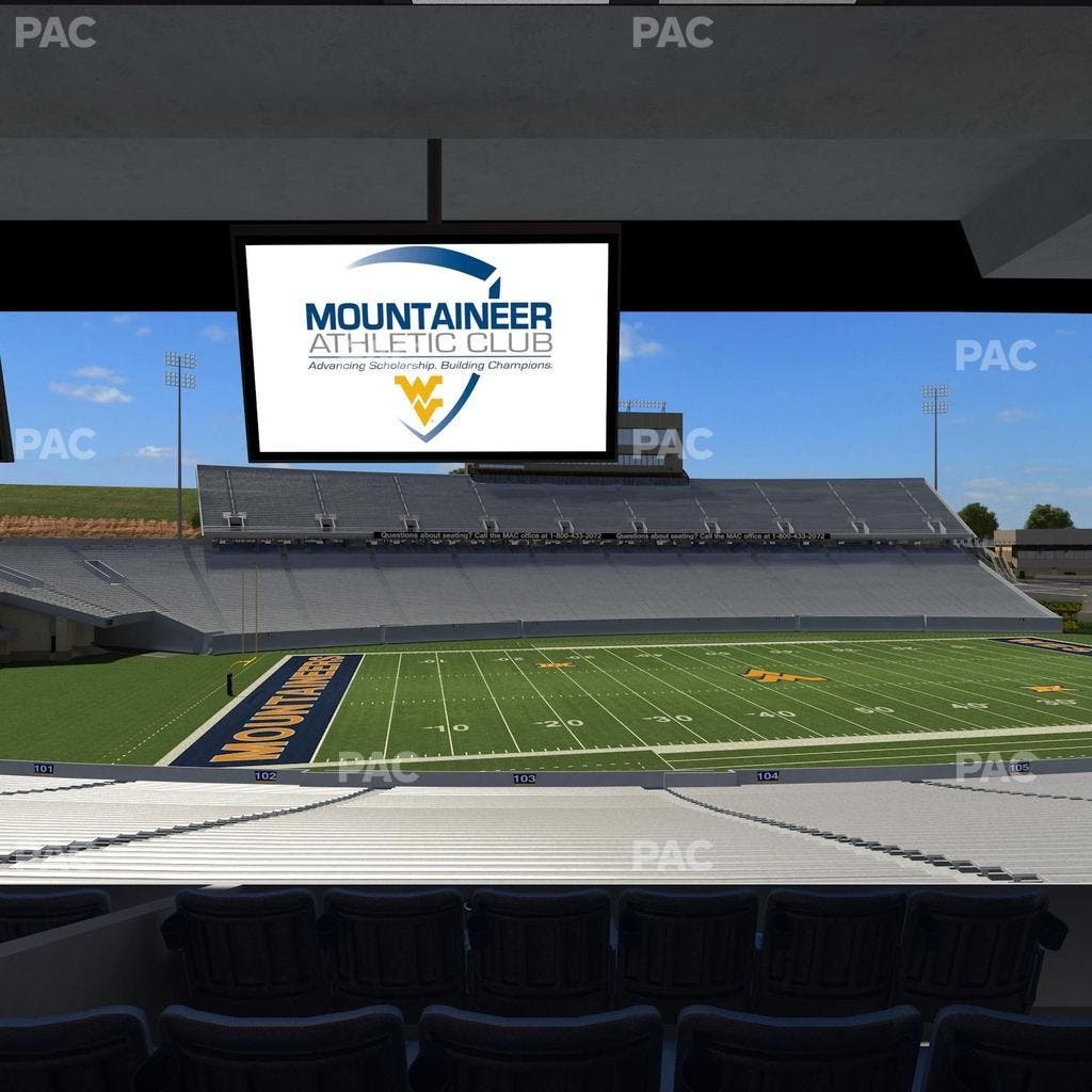 Mountaineer Field at Milan Puskar Stadium - Section Field Box 10 Seat View