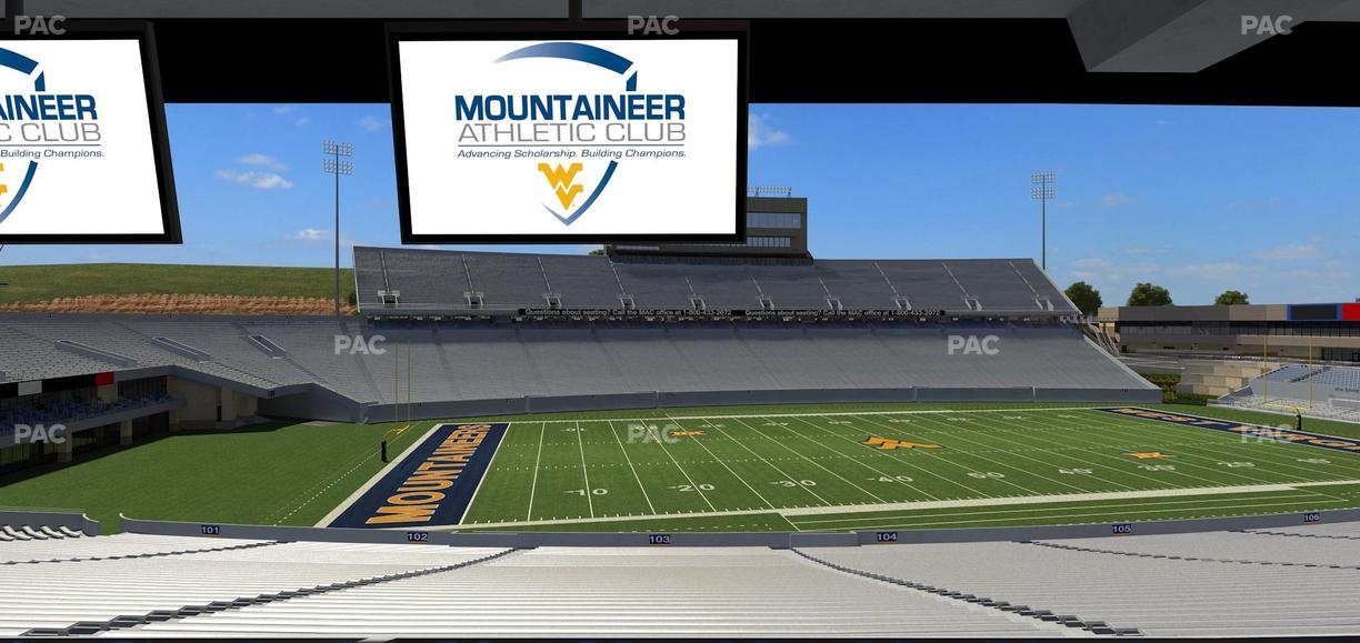 Mountaineer Field at Milan Puskar Stadium - Section Field Box 10 Seat View
