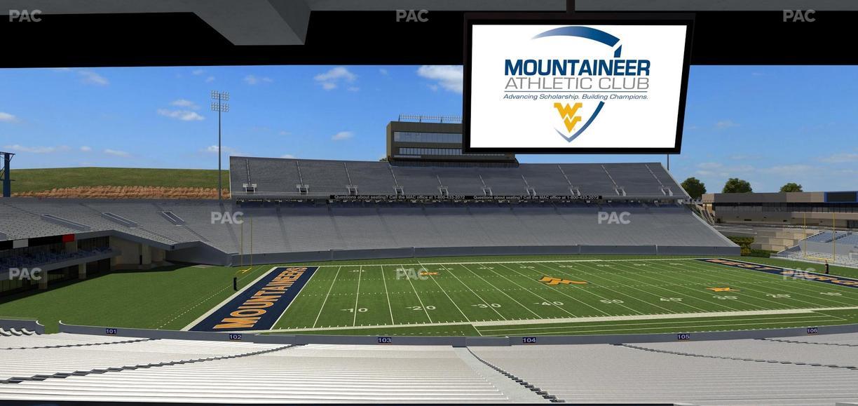 Mountaineer Field at Milan Puskar Stadium - Section Field Box 11 Seat View