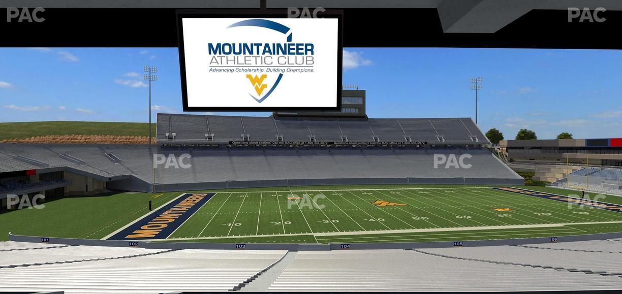 Mountaineer Field at Milan Puskar Stadium - Section Field Box 12 Seat View