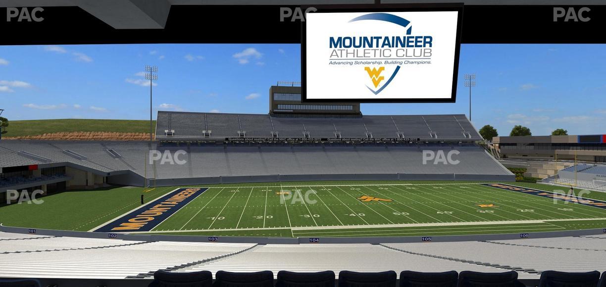 Mountaineer Field at Milan Puskar Stadium - Section Field Box 13 Seat View