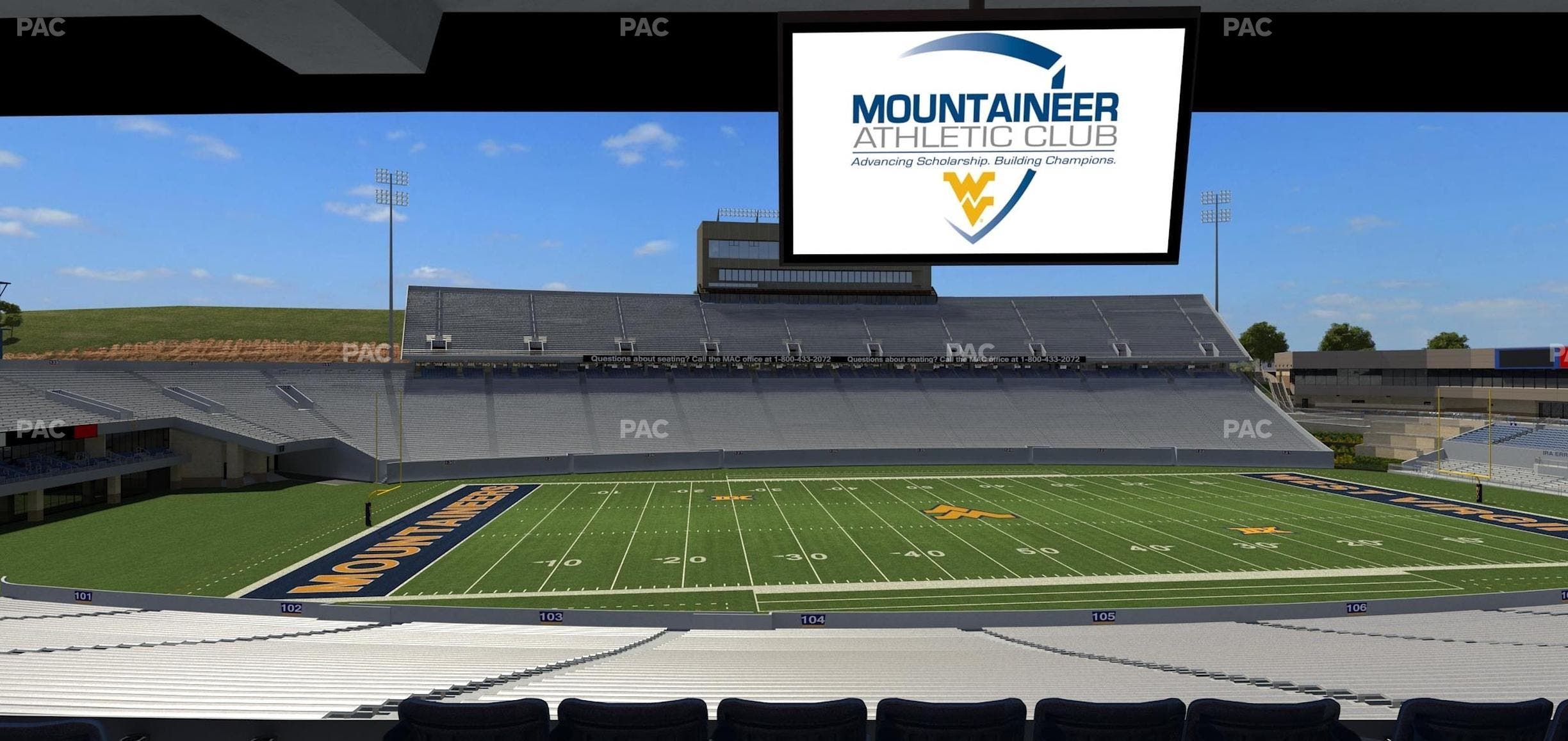 Mountaineer Field at Milan Puskar Stadium - Section Field Box 13 Seat View