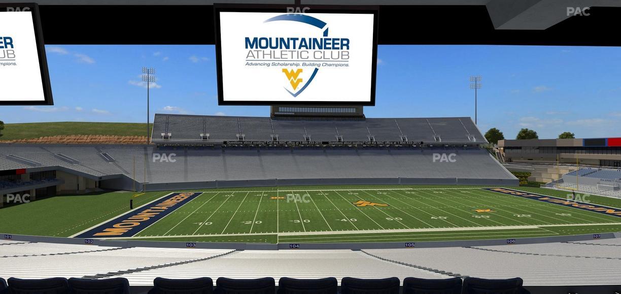 Mountaineer Field at Milan Puskar Stadium - Section Field Box 14 Seat View