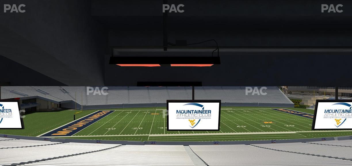 Mountaineer Field at Milan Puskar Stadium - Section Field Box 15 Seat View