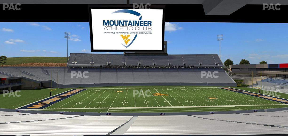 Mountaineer Field at Milan Puskar Stadium - Section Field Box 16 Seat View