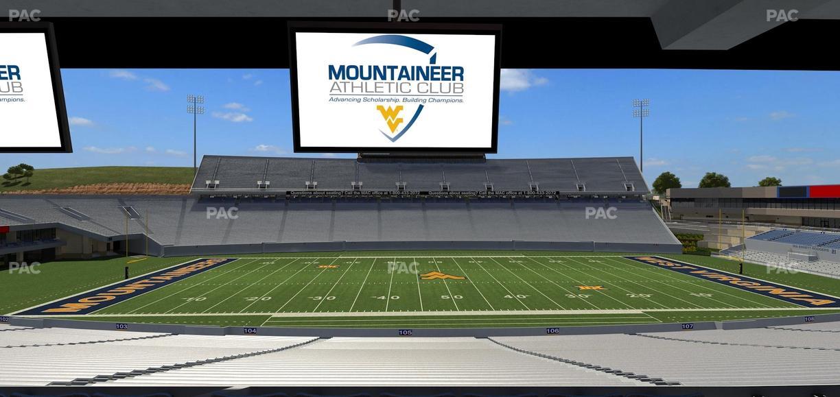 Mountaineer Field at Milan Puskar Stadium - Section Field Box 18 Seat View