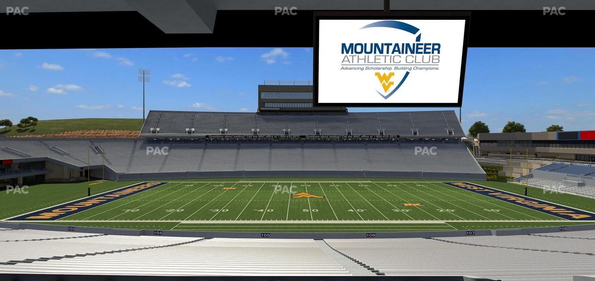 Mountaineer Field at Milan Puskar Stadium - Section Field Box 19 Seat View