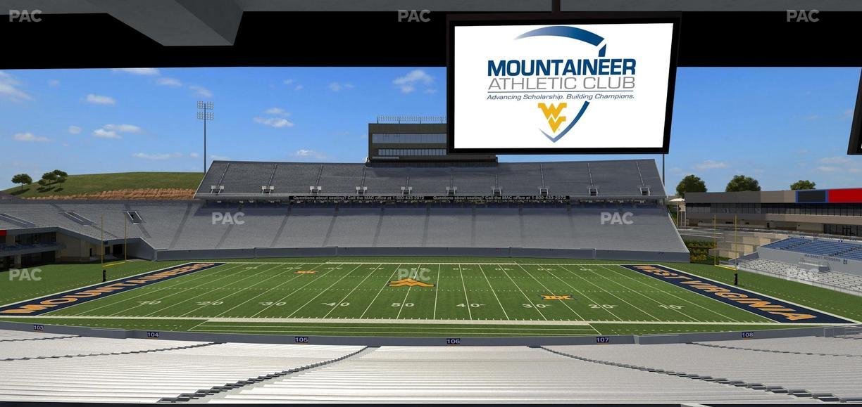 Mountaineer Field at Milan Puskar Stadium - Section Field Box 21 Seat View