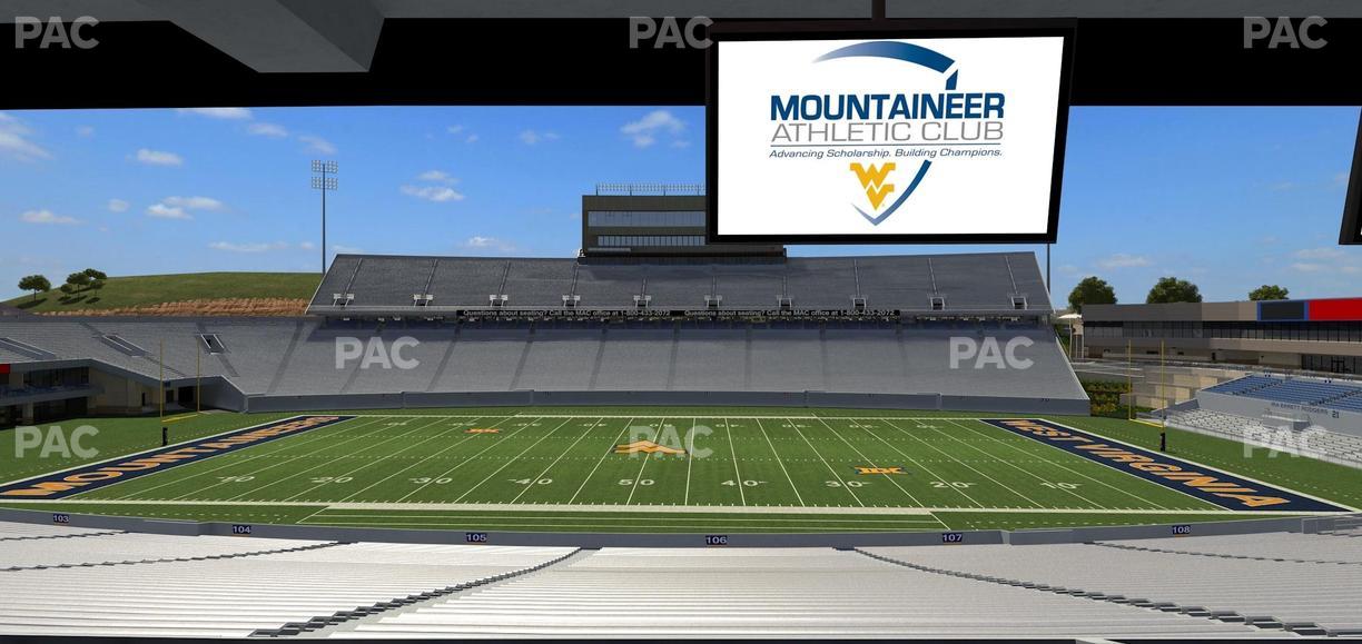 Mountaineer Field at Milan Puskar Stadium - Section Field Box 21 Seat View