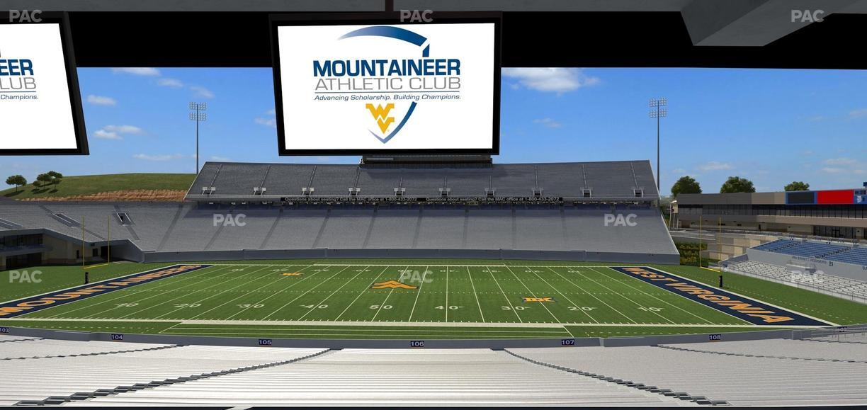 Mountaineer Field at Milan Puskar Stadium - Section Field Box 22 Seat View