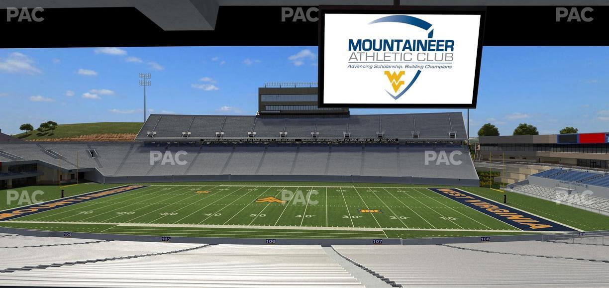 Mountaineer Field at Milan Puskar Stadium - Section Field Box 23 Seat View