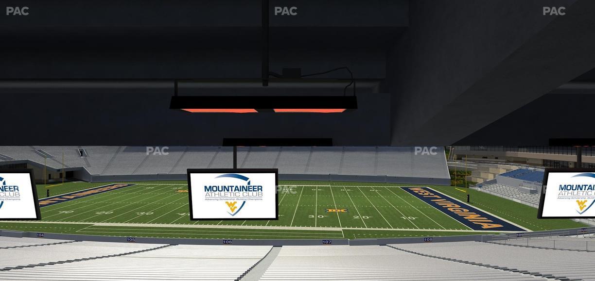 Mountaineer Field at Milan Puskar Stadium - Section Field Box 24 Seat View
