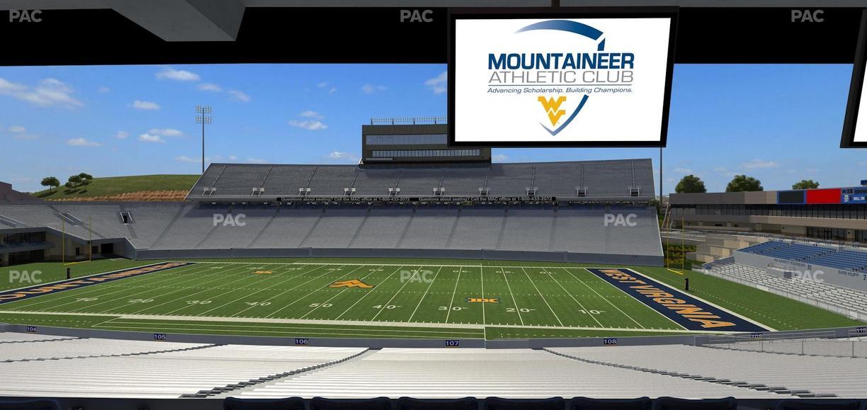 Mountaineer Field at Milan Puskar Stadium - Section Field Box 25 Seat View
