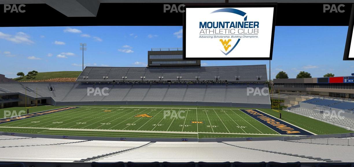Mountaineer Field at Milan Puskar Stadium - Section Field Box 25 Seat View