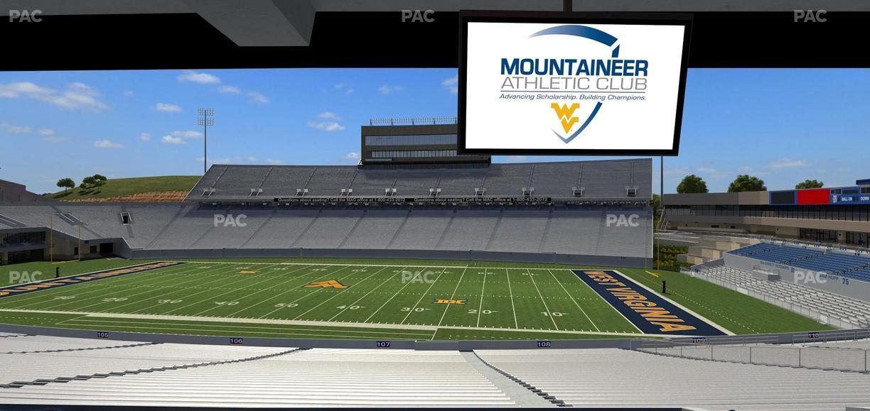 Mountaineer Field at Milan Puskar Stadium - Section Field Box 27 Seat View