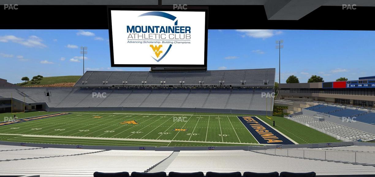 Mountaineer Field at Milan Puskar Stadium - Section Field Box 28 Seat View