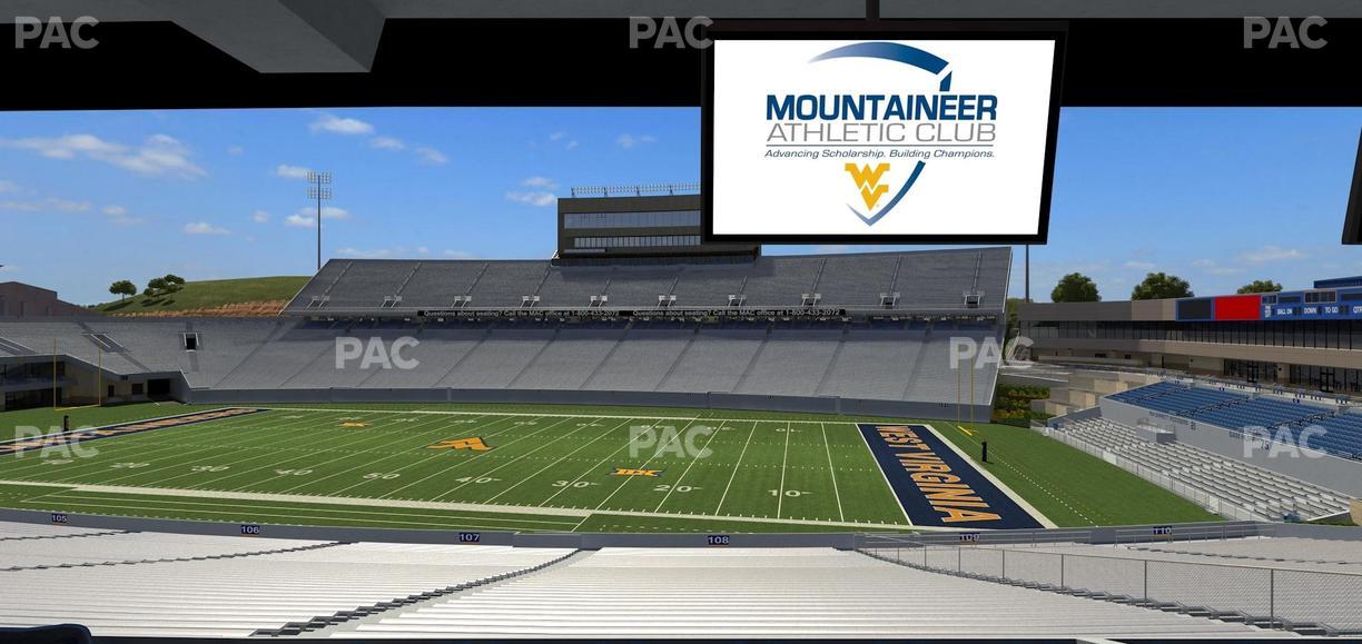 Mountaineer Field at Milan Puskar Stadium - Section Field Box 29 Seat View