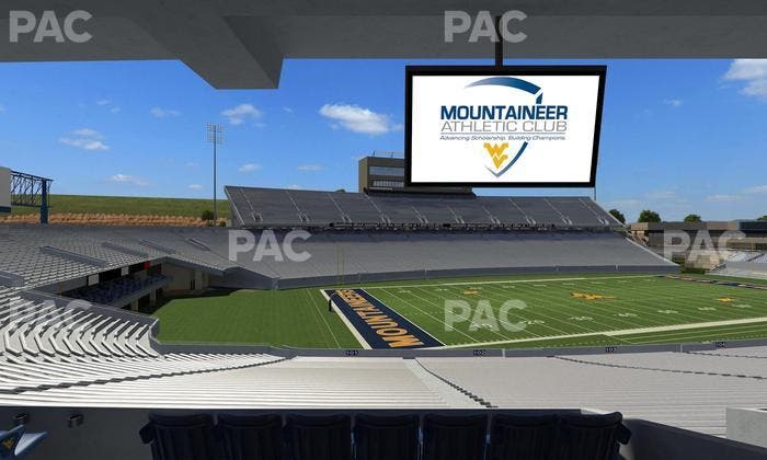 Mountaineer Field at Milan Puskar Stadium - Section Field Box 3 Seat View
