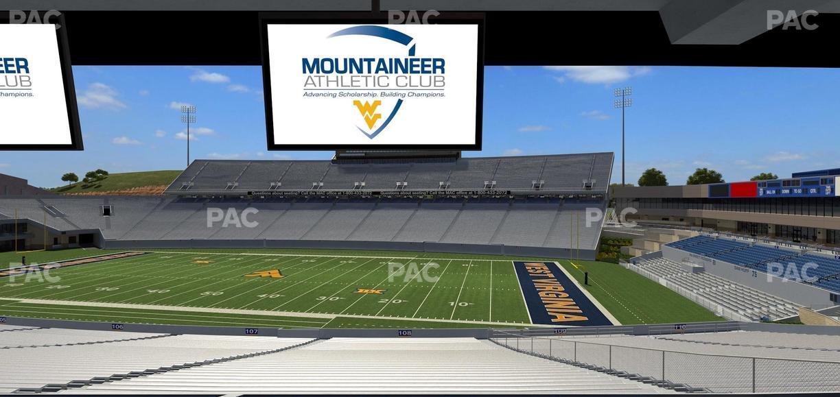 Mountaineer Field at Milan Puskar Stadium - Section Field Box 30 Seat View