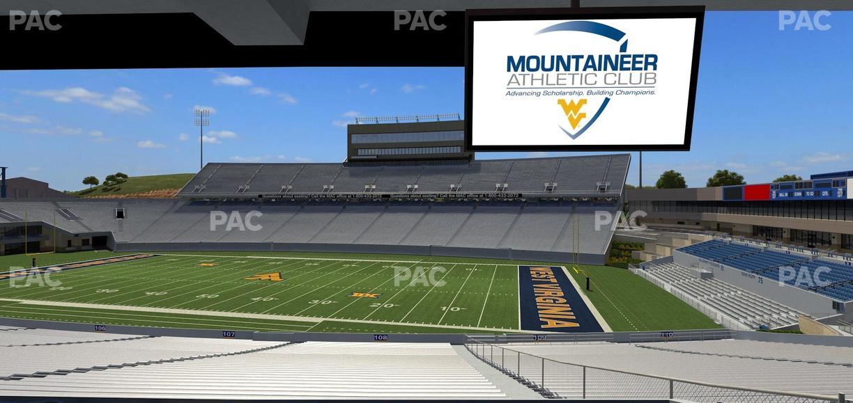 Mountaineer Field at Milan Puskar Stadium - Section Field Box 31 Seat View